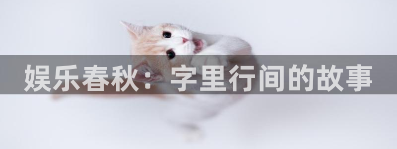 万向娱乐app：娱乐春秋：字里行间的故事
